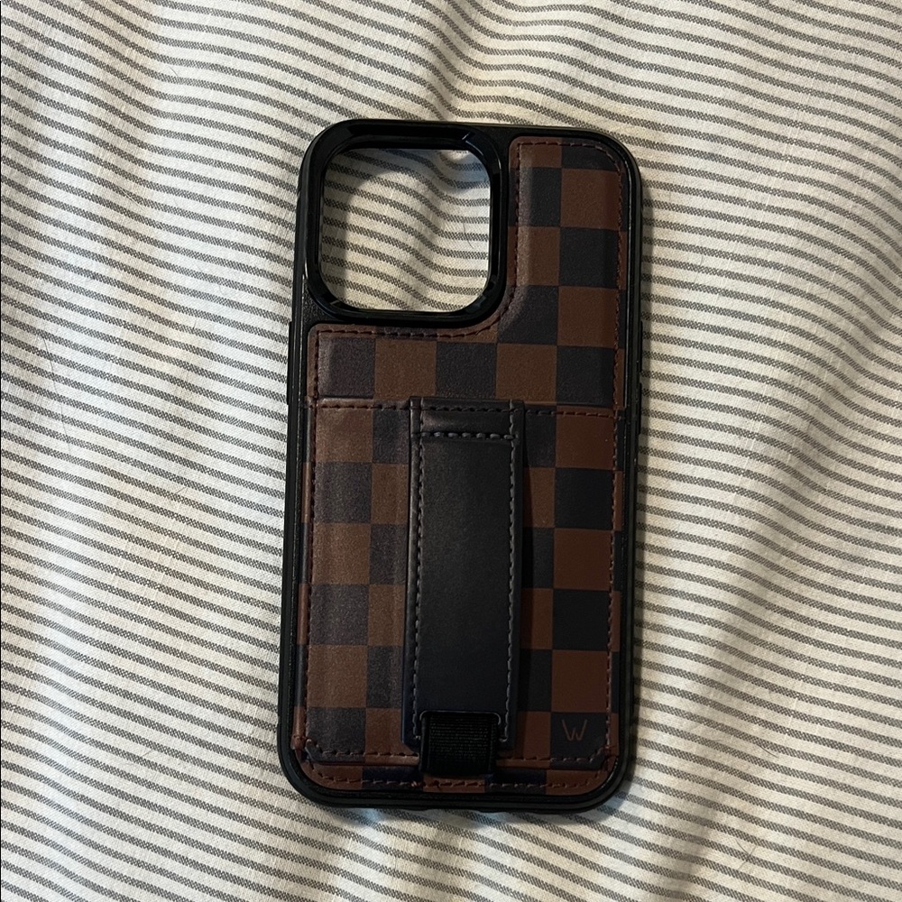 Checkered Brown and Black iPhone  13 Pro Case